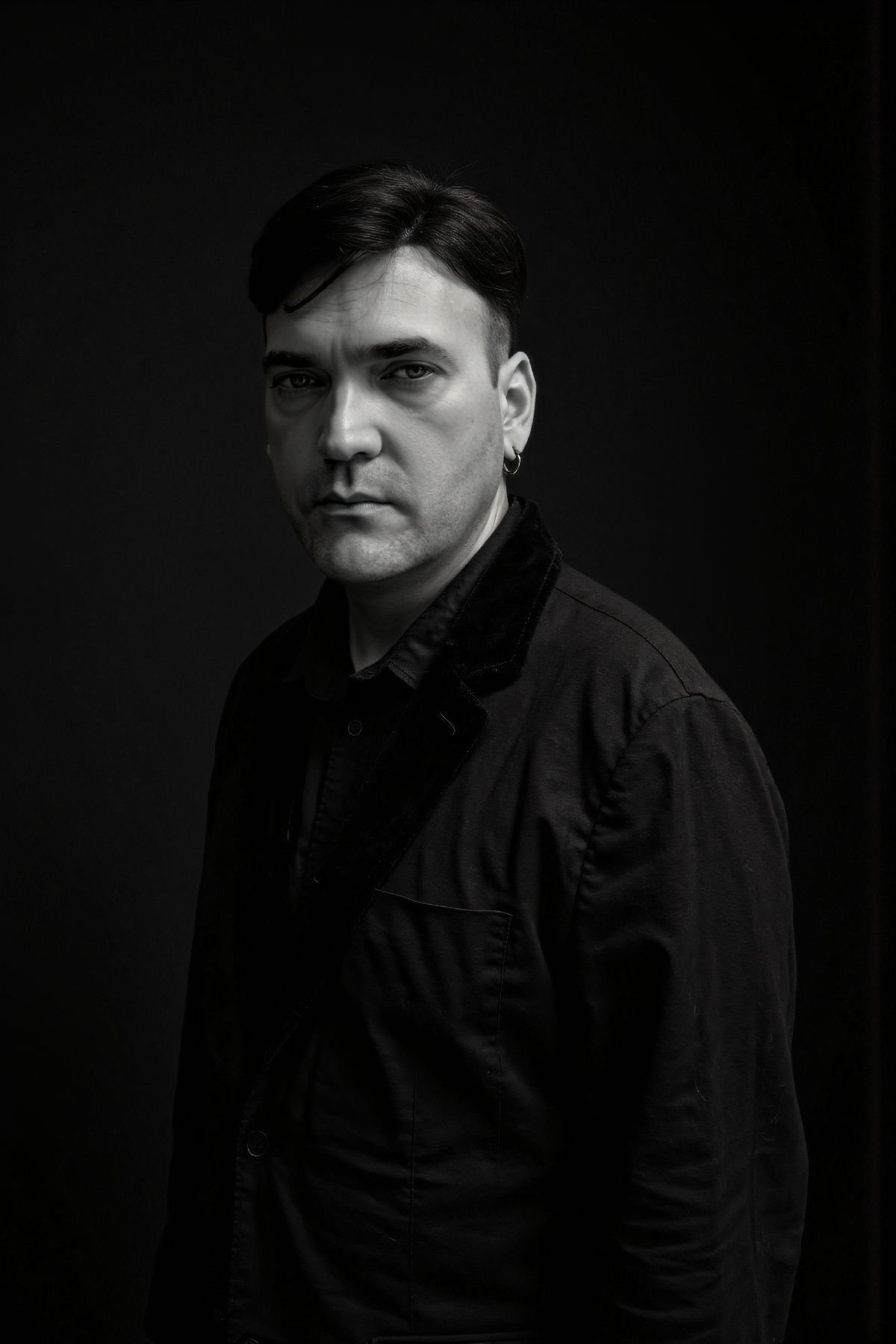 Huoston Rodrigues, portrait in black and white